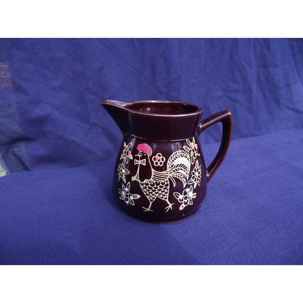 Vntage Japanese Moriage Hand-Painted Redware Creamer Replacemnt Glazed Percelain